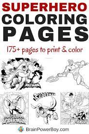 Comic book coloring pages free. Over 175 Free Printable Superhero Coloring Pages
