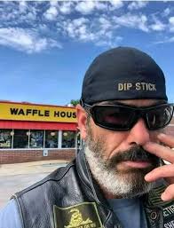 To the family in the red SUV at Meyers today! Yes I am a rough-looking un  groomd guy with motorcycles and I am a dirty mechanic, I am loud, I swear  and