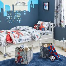 Disney Marvel Spider Man Twin Pack Storage Boxes Spiderman Bedroom Ideas Kid Rooms Marvel Room Marvel Bedroom