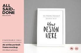 Download A4 White Portrait Frame Mockup Psd Mockup Free Psd Mockups Frame Mockups Portrait Frame Postcard Mockup