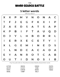 Webinterlingua (/ ɪ n t ər ˈ l ɪ ŋ ɡ w ə /; 5 Letter Words Word Search Play Online Print