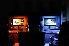 There are many gaming tools which i will show up close in the next steps. Two Man Battlestation Game Room Gaming Decor Gaming Room Setup