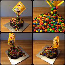 Pat mixture lightly into ungreased 9x13 inch pan. M M Torte Mit Schwebender M M Tute Die Geburtstagstorte Fur Echte M M Fans Das Leben Ist Zu Kurz Um Schlechten Wein Zu Trinken