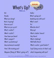 Different Ways To Say What S Up English Words Learn English Communication Skills