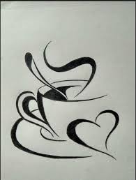 Coffee Cup Nd Love Illustration How To Draw For Beginners New Drawing Coffee Drawing Art Tribal Art Drawings Tribal Drawings Art Drawings Simple