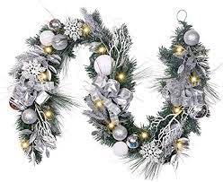 Christmas Garland Home Decor Winter White Christmas Garland Christmas Mantel Garland Christmas Garland