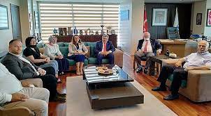 gelecek partisi nden baskan ulgur gokhan a ziyaret baskanlar siyasi parti gelecek