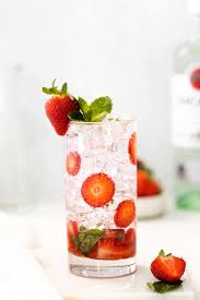Shake vodka and vermouth together in cocktail shaker with several ice cubes. Strawberry Mojito Recipe More Rum Cocktails Fit Foodie Finds