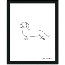Black And White Dachshund Drawing Pin On Zeichen Ideen