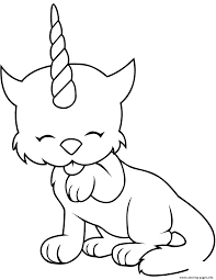 Text link to this page Unicorn Kitty Printable Cute Coloring Pages For Kids Drawing With Crayons
