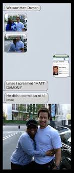 Actor mark wahlberg is one of the biggest stars in hollywood, showing no signs of slowing down. Fans Snap Picture With Matt Damon One Problem It Was Mark Wahlberg Thecount Com