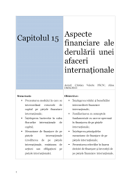 Sunt simona, asistentul tau personal. Pdf Capitolul 15 Aspecte Financiare Ale DerulÄrii Unei Afaceri InternaÈionale