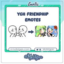 YCH Custom Friendship Heart Emotes for Streamers Twitch, Youtube
