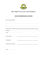 Sokongan majikan surat tanda terima barang surat perlantikan jawatan borang pengesahan penerimaan barang surat pengantar surat rasmi perletakan jawatan contoh surat keterangan gaji surat akuan pelajar surat akuan perjanjian contoh surat berhenti kerja mahasiswa baru contoh. Borang Akuan Penerimaan Dokumen
