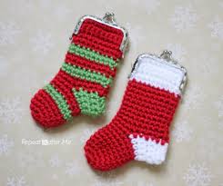 Check spelling or type a new query. Crochet Christmas Stocking Coin Purse Pattern Repeat Crafter Me