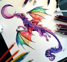 While a staple in fantasy art for decades, designing one of these mythical creatures from scratch is a skill. Color Dragon I D Changed The Rainbow Wings To A Blue Purple Fade Dragon Drawing Dragon Artwork Dragon Art