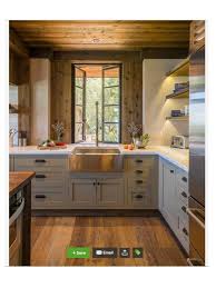Cabinets Brookhaven And The Color Is Green Stone Benjamin Moore Paint Colo European Farmhouse Kitchen Farmhouse Style Kitchen Farmhouse Style Kitchen Cabinets