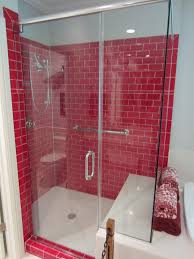 Barenz Builders Custom Home Builder Wi Wisconsin Shower Tile Bathroom Red Subway Tile Showers