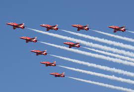 The red arrows are part of the wider royal air force and the team is a great reminder of the dedication and talented people found across the service. Red Arrows Wikipedia