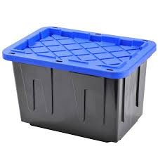 Black And Yellow Storage Bins Walmart Plastic Heavy Duty Storage Tote Box 23 Gallon Black With Blue Snap Lid Stackable 4 Pack Tote Storage Simple Storage Storage Tubs