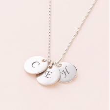 Beaded beads necklace large wooden bead monofilament line seed beads (determine the approximate amo. Children S Initials On Real Silver Necklace Charming Engraving