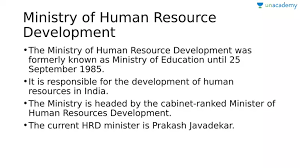 Explore more on ministry of human resource development. Education And Human Resource Development In India Upsc By Awdhesh Singh Unacademy Plus