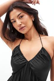 Hot next black halter neck dress Discount