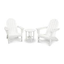 Vineyard 3 Piece Adirondack Set In 2020 Seating Groups Polywood Outdoor Furniture Sets