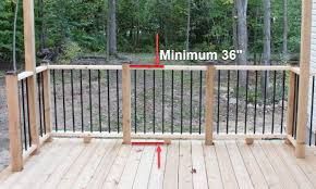 Private stairways serving an occupant load of less than 10 may be 30 inches wide. Standard Deck Railing Height Code Requirements And Guidelines