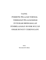 Intervensi meningkatkan tumpuan dalam pembelajaran murid bermasalah pembelajaran. Doc Tesis Persepsi Murid Aliran Perdana Terhadap Murid Pendidikan Khas Damai Di Hati Academia Edu