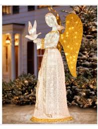 These diy angel ornaments come together with unlikely materials, like sea glass and yarn, and look absolutely heavenly hanging on your christmas tree. Christmas Outdoor Decoration Lighted Angel Sculpture Yard Art Life Size Decor Outdoor Angel Decorations Christmas Angels Christmas Decorations Diy Outdoor