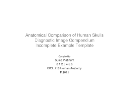 Examples compendium claire ingram, ken pierce, carl gamble, sune wolff, martin peter christensen and peter gorm larsen deliverable: Ppt Anatomical Comparison Of Human Skulls Diagnostic Image Compendium Incomplete Example Template Powerpoint Presentation Id 719357