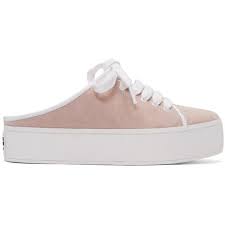 Opening Ceremony Pink Suede Cici Lace Up Slide Sneakers 265 Liked On Polyvore Featuring Shoes Sneak Platform Slip On Sneakers Pink Suede Shoes Pink Suede