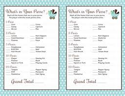 I bet i have all these items in there right now. Baby Shower What S In Your Purse Game Printable Baby Etsy