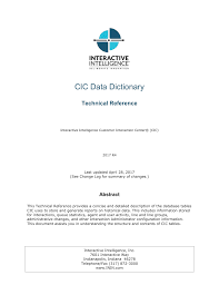 Hsc marketing sdn bhd online shop cari unifi. Cic Data Dictionary Technical Reference Manualzz