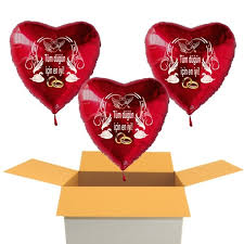 Damit sie diamanten wird, nutzt jeden tag eurer ehe so, als wäre es der letzte und fühlt euch dabei so glückwunsch zur hochzeit! 3 Rote Herzluftballons Zur Hochzeit Hochzeitsringe Tum Dugun Icin En Iyi Folienballons Inklusive Helium