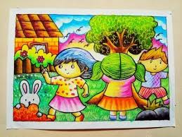 Cara Mewarnai Gradasi Crayon Oilpastel Bermain Petak Umpet Youtube Seni Krayon Buku Mewarnai Krayon