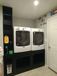 Clothes dryers are convenient household appliances, but if used incorrectly, you can easily waste electricity and gas, or possibly damage your clothes and linens. Raised Platform Washer And Dryer Setup Laundry Room Design Spanish House Utility Rooms