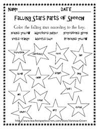 Task cards are a fun way to practice and assess skills! Parts Of Speech Coloring Noun Verb Adverb Adjective Pronoun Preposition