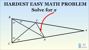 Can You Solve The Hardest Easy Geometry Problem Geometry Problems Simple Math Math Problems