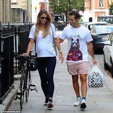 Vogue williams will woo you with her kate middleton connection and wardrobe to boot. Vogue Williams Showcases Her Baby Bump As She Steps Out With Husband Spencer Matthews Daily Mail Online