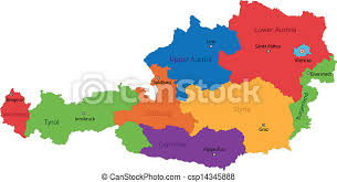 Wiener spuren erstellt am 08.10.2020. Osterreichkarte Landkarte Haupt Bunte Staaten Osterreich Stadte Canstock