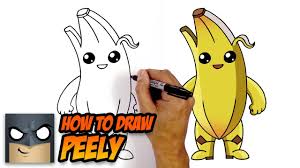 Fortnite game learn drawing and painting , color tutorial, batt. How To Draw Fortnite Peely Step By Step Bizimtube Creative Diy Ideas Crafts And Smart Tips