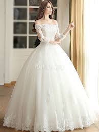 Erosebridal ärmellos spitze chiffon hochzeitskleid brautkleid elfenbein de36. Brautkleider Prinzessin Elfenbeinfarbe Und Bateau Kragen Brautkleider Tull Bodenlang 3 4 Armel Und Schnurung Prinzessin Und Schulterfrei Brautkleid Prinzessin Braut Brautkleid