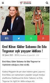 .edataşpınar #ifşa clubhouse'ta erol köse, sabancı holding'in yönetim kurulu başkanı olan 65 yaşındaki güler. Erol Kose Den Guler Sabanci Ve Eda Taspinar Ask Yasiyor Iddiasi Sacitaslan Com