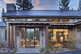 Stunning Mountain Home In Lake Tahoe Evokes Contemporary Barn Feeling Mountain Home Exterior Contemporary Barn House Exterior