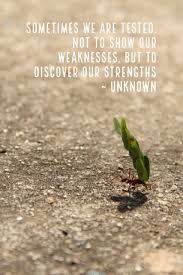 Sometimes We Are Tested Not To Show Our Weaknesses But To Discover Our Strengths Unknown Thursdaythoughts In Words Of Comfort Sweet Quotes Pretty Writing