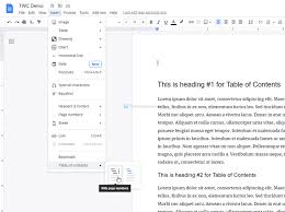 In the top options menu,. How To Insert Table Of Contents In Google Docs