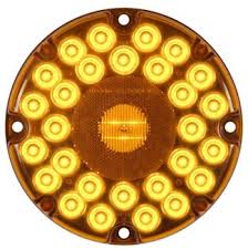 7 inch Round Transit LED Turn Signal Light, 31 Diode, Amber #STL90AB