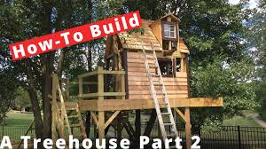 Stylized bright summer rural fields sunny panoramic landscape with a wooden children tree house and ladder, plane. Here S How To Build A Treehouse In 10 Easy Steps